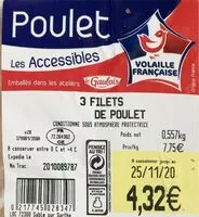 Mängden socker i 3 filets de poulet