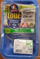 Mängden socker i 2 cuisses poulet fermier Loué