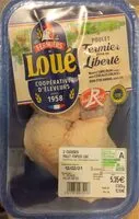 Mängden socker i 2 cuisses Poulet fermier loué