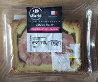 Mängden socker i Pate en croute au jambon