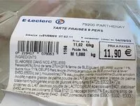 Mängden socker i Tarte fraises