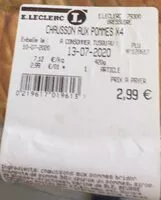 Mängden socker i Chausson au pommes