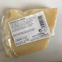 Mängden socker i Emmental de Savoie IGP