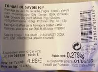 Mängden socker i Tomme de savoie
