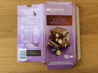 Mängden socker i Lait raisins noisettes