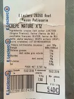 Mängden socker i Crêpes nature