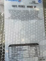 Mängden socker i Tarte poires amandes 6 personnes