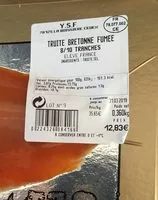 Mängden socker i Truite bretonne fumee 8/10 tranches