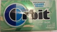 Mängden socker i Orbit sweet mint gum
