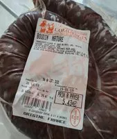 Mängden socker i Boudin nature