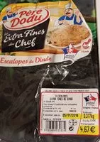 Mängden socker i Escalopes extra fines de dinde