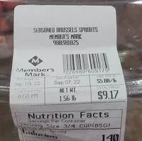 Mängden socker i Seasoned Brussels sprouts