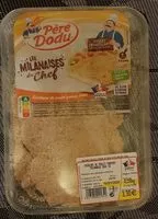 Mängden socker i Escalopes de poulet panées crues