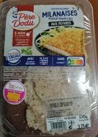 Mängden socker i Escalope milanaise de poulet pané aux poivres