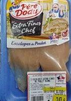 Mängden socker i Escalopes extra fines de poulet blanc