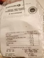 Mängden socker i Saint nectaire fermier