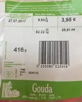 Mängden socker i Gouda jeune