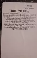 Mängden socker i Tarte myrtilles