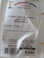 Mängden socker i Cordon bleu