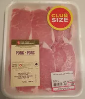 Mängden socker i Pork Loin Centre Chops - Uncooked, Boneless