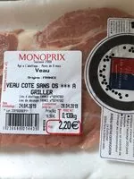 Mängden socker i Veau cote sans os à griller