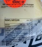 Mängden socker i Abondance aop