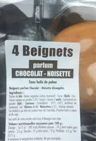 Mängden socker i 4 beignets choco noisette