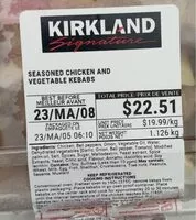 Mängden socker i Seasoned Chicken and Vegetable Kebabs