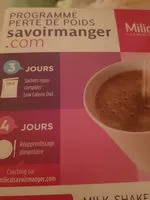 Mängden socker i milk-shake au chocolat