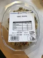 Mängden socker i Taboule oriental
