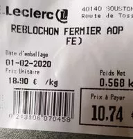 Mängden socker i Reblochon