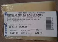Mängden socker i Fromage St Mont des Alpes