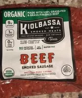 Mängden socker i Kiolbassa beef smoked sausage