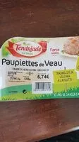 Mängden socker i Paupiette de veau