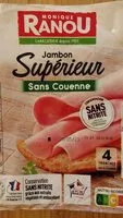 Mängden socker i Jambon Supérieur Sans Couenne