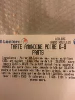 Mängden socker i Tarte amandine poire