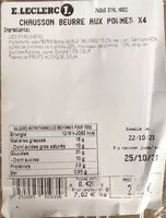 Mängden socker i Chausson beurre aux pommes x4