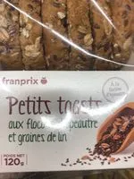 Mängden socker i Petits toasts graines epeautre