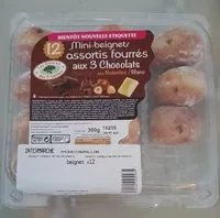 Mängden socker i Mini Beignet assortis fourrés aux 3 chocolats