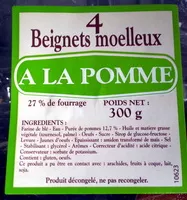 Mängden socker i 4 beignets moelleux à la pomme
