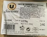 Mängden socker i Pâté de campagne à l'ancienne