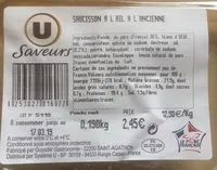 Mängden socker i Saucisson a l'ail a l'ancienne