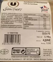 Mängden socker i Jambon a l'ancienne cuit au torchon