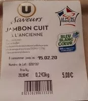 Mängden socker i JAMBON CUIT À L'ANCIENNE