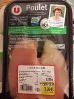 Mängden socker i 2 filets de poulet blanc