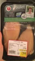 Mängden socker i 2 filets de poulet jaune