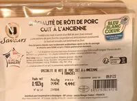 Mängden socker i Spécialité de rôti de porc cuit à l’ancienne