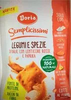 Mängden socker i Sfoglie con lenticchie rosse e paprika