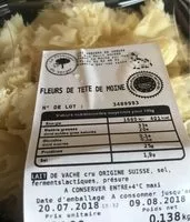 Mängden socker i Fleurs de tête de moine