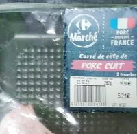 Mängden socker i Carré côte porc cuit